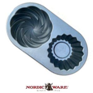 NORDIC WARE 6 Cup Commercial Cute Cupcake Pan cast aluminum New